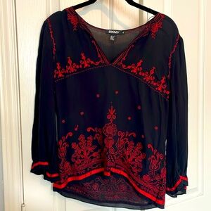 DKNY Silk lace top